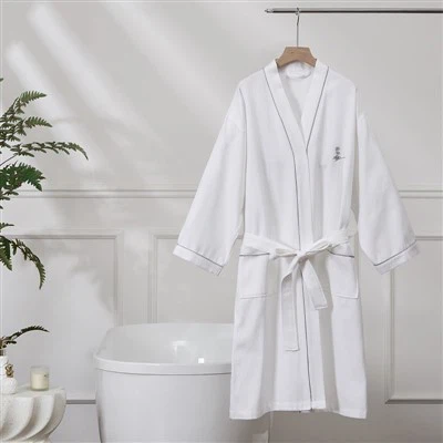 Mazs-režģa vafeļu audums kimono halāts